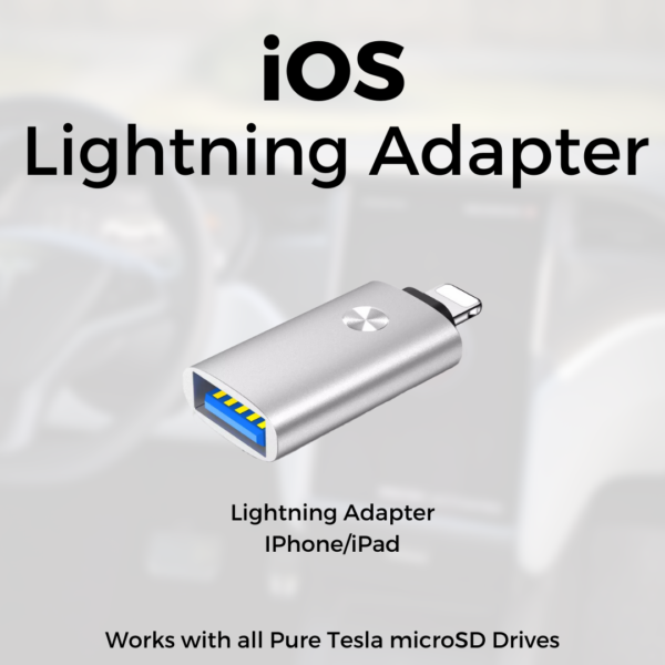 iOS Lightning Adapter for iPhone and iPad - Pure Tesla